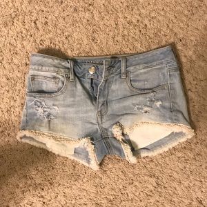 lace trim American eagle shorts